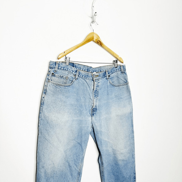 VTG LEVI'S 550 RELAXED STRAIGHT LEG Jeans Men's MEXICO light wash denim 42 X 30 - Picture 3 of 8